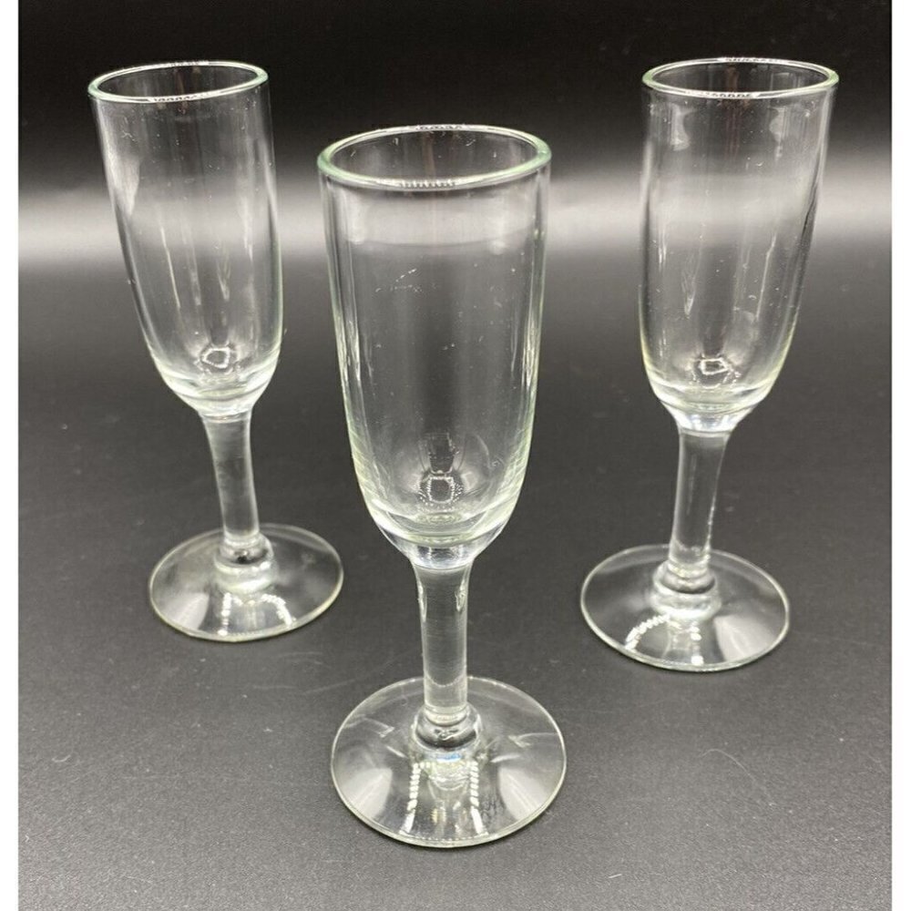 Vintage Cordial Glasses Shot Liqueur Lot 3 Clear Stemmed Wedding Crafts